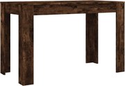 vidaXL Masă de bucătărie, stejar fumuriu, 120x60x76 cm, lemn prelucrat