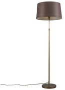 Lampă de podea bronz cu abajur maro 45 cm reglabilă - Parte