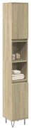 vidaXL Dulap de baie, stejar sonoma, 30x30x190 cm, lemn prelucrat