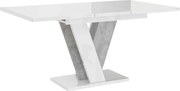 Masă lemn masiv alb Dining extensibilă BellaVista 120/160x90 cm