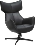 Fotoliu pivotant VOGUE piele sintetica neagra