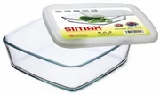 Recipient din sticlă Simax 7466/L cu capac din plastic, 1,7 l