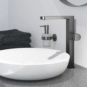 Baterie lavoar inalta Grohe Plus L antracit periat Hard Graphite cu ventil si pipa extractibila