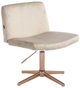 HR150CROSS Scaun Latte din Catifea cu Bază Aurie