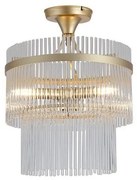 Lustra aplicata moderna metal auriu, tije din sticla Lara