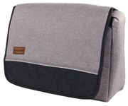 Geanta bebe NOVOKIDS™ Maraya PRO Care atasabila la carucior, Maner detasabil, Capacitate mare , dimensiuni 40X35X12 cm, Gri cu Maron