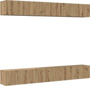 vidaXL Set comodă TV Pe perete 6 pcs Stejar Artizanal Lemn compozit