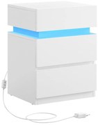 Noptieră SMARTIE cu iluminare, albă