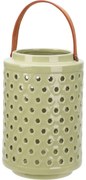 Felinar decorativ Bruggy, verde, 15,8 x 24,3 cm, dolomit