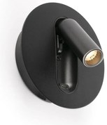 Aplica cu reader LED directionabil stil minimalist TIMIT USB C negru