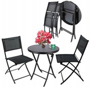 MOBILIER PLIABIL PENTRU BALCON, GRADINA, TERASA AZAY INTERIORS, 2 SCAUNE SI O MASA
