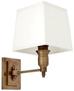 Aplica de perete moderna LUX, finisaj brass cu abajur alb, Lexington Single 108933 HZ