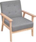 vidaXL Fotoliu, gri deschis, material textil