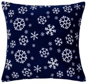 Domarex Față de pernă decorativă Snowflakes navy,40 x 40 cm