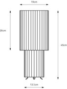 Markslöjd 108897 - Lampă de masă CATIS 1xE27/60W/230V, 45 cm, albă