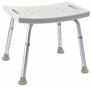 SAPHO A00601101 Taburet pentru handicapați,înălțime reglabilă, alb