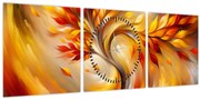 Tablou - Copac de toamnă (cu ceas) (90x30 cm)