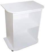 Comoda TV pe role, alba, 69 x 80 x 45 cm