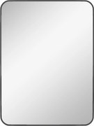 HOMCOM Oglindă de Baie 60 x 80 cm Oglindă Decorativă de Perete cu Ramă Metalică și Cârlig Ușor de Agățat pentru Sufragerie, Hol, Intrare - Negru | Aosom Romania