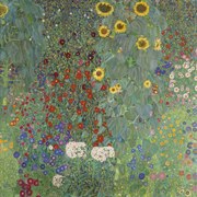 Reproducere Farm Garden with Sunflowers (1905-06), Gustav Klimt