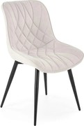 Scaun K567, bej - Havana 2, stofa catifelata/otel, 47x63x85 cm