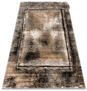Covor DE LUXE modern 634 Cadru vintage - structural gri / aur