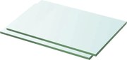 vidaXL Rafturi, 2 buc., 30 x 15 cm, panouri sticlă transparentă