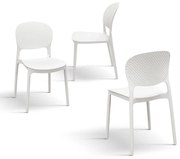Set 4 scaune PERLA -POLIPROPILENA-HORECA - ALB
