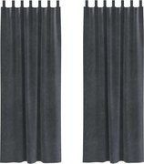 vidaXL Perdele opace 2 pcs Gri deschis 140 x 245 cm Catifea