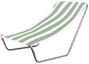 Sezlong pliabil de plaja SAND, dungi verde deschis