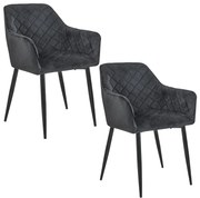 Scaun de masă Sunanda (Negru) (2buc). 1069502