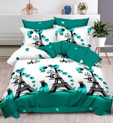 Lenjerie Pat Dublu, Bumbac Finet, 6 Piese, CU ELASTIC - Paris