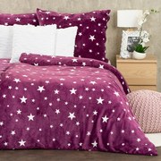 Lenjerie de pat din microflanel 4Home Stars violet, 140 x 200 cm, 70 x 90 cm