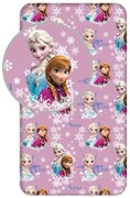Cearceaf pentru copii din bumbac pentru pat de o persoană cu elastic 90x200 cm Frozen – Jerry Fabrics