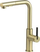 MOMI Baterie pentru bucătărie cu pipă extractibilă – Aur Periat BKM_R73M