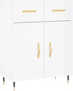 vidaXL Dulap, alb extralucios, 69,5x34x90 cm, lemn compozit