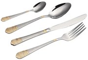 Set tacamuri 84 piese-argintiu/auriu
