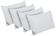 Set 4 perne Alcam, SaniMed® 50x70 cm, microfibra matlasata hipoalergenica, umplutura cu tratament SILVERPLUS®