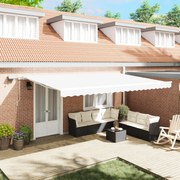 vidaXL Cortina Retractabilă cu Manual 500 × 300 cm Alb