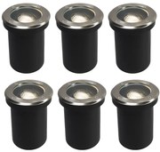 Set de 6 spoturi de sol inteligente pentru exterior reglabile, inclusiv WiFi GU10 - Delux