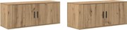 vidaXL Set Dulap TV montat pe perete Pe perete 2 pcs Stejar Artizanal