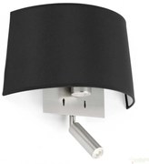 Aplica de perete moderna neagra cu reader LED, VOLTA 20024