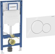 Set rezervor incastrat Geberit Duofix Sigma cu set fixare si clapeta Sigma01 alb lucios