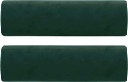 vidaXL Perne decorative, 2 buc., verde închis, Ø15x50 cm, catifea