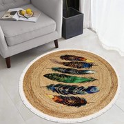 Covor rotund antiderapant, 100x100 cm, COR012