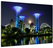 Tablou cu lună plină în grădinile din Singapur (70x50 cm)