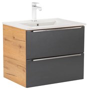 Dulap inferior Vario Trim 60 cu lavoar stejar-antracit