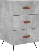 vidaXL Noptieră, gri beton, 40x40x66 cm, lemn compozit