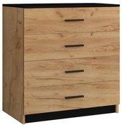 Comodă TIMON stejar craft/negru