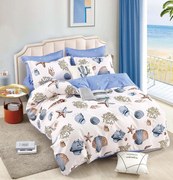 Lenjerie Pat Dublu din Bumbac Tip Finet, cu Elastic, 6 Piese - Sea